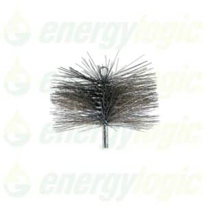 Flue brush for waste oil heating